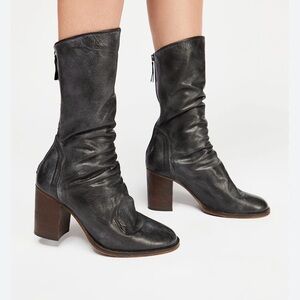 Free People Black Heeled Boots